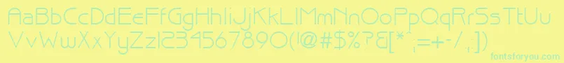 brisk Font – Green Fonts on Yellow Background