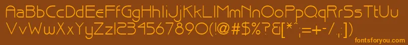 brisk Font – Orange Fonts on Brown Background
