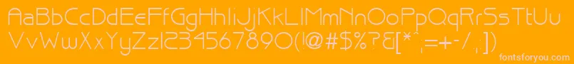 brisk Font – Pink Fonts on Orange Background
