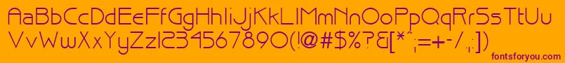 brisk Font – Purple Fonts on Orange Background