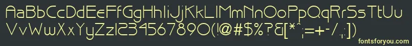 brisk Font – Yellow Fonts on Black Background