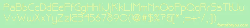 brisk Font – Yellow Fonts on Green Background