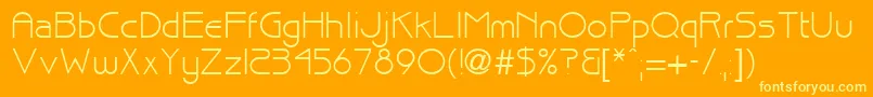 brisk Font – Yellow Fonts on Orange Background