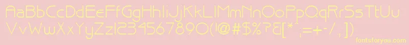 brisk Font – Yellow Fonts on Pink Background