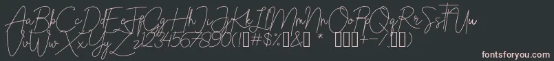 BristineSignatureDemo Font – Pink Fonts on Black Background