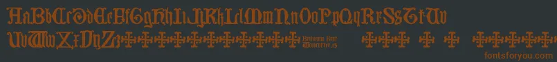 Britannia Font – Brown Fonts on Black Background