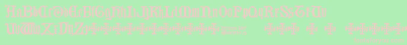 Britannia Font – Pink Fonts on Green Background