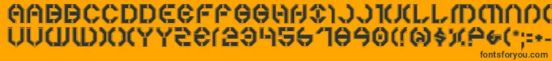 Year3000Pro Font – Black Fonts on Orange Background