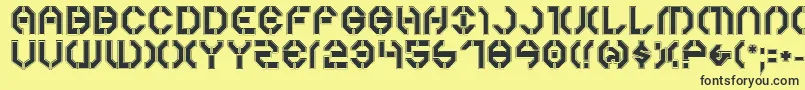 Year3000Pro Font – Black Fonts on Yellow Background