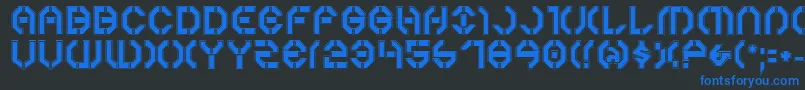 Year3000Pro Font – Blue Fonts on Black Background