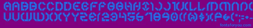 Year3000Pro Font – Blue Fonts on Purple Background