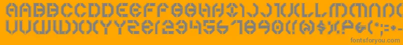 Year3000Pro Font – Gray Fonts on Orange Background