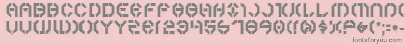 Year3000Pro Font – Gray Fonts on Pink Background