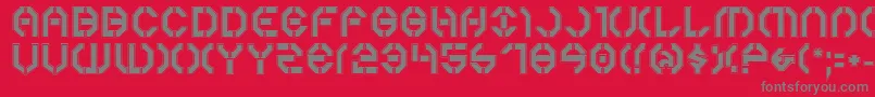 Year3000Pro Font – Gray Fonts on Red Background
