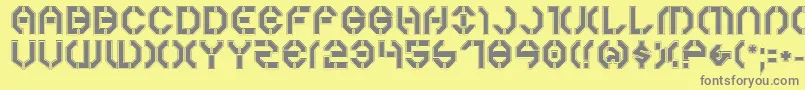 Year3000Pro Font – Gray Fonts on Yellow Background