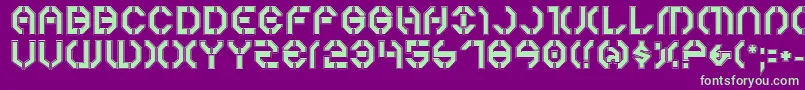 Year3000Pro Font – Green Fonts on Purple Background