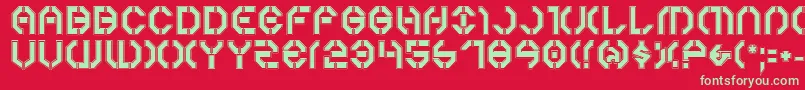Year3000Pro Font – Green Fonts on Red Background