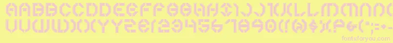 Year3000Pro Font – Pink Fonts on Yellow Background