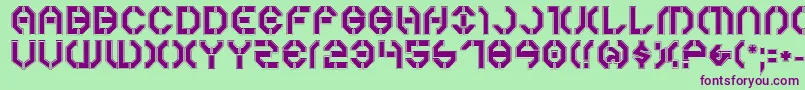 Year3000Pro Font – Purple Fonts on Green Background