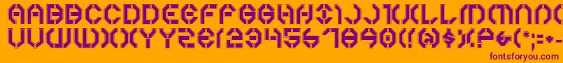 Year3000Pro Font – Purple Fonts on Orange Background