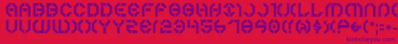 Year3000Pro Font – Purple Fonts on Red Background