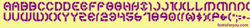 Year3000Pro Font – Purple Fonts on Yellow Background