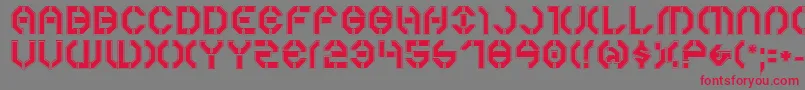 Year3000Pro Font – Red Fonts on Gray Background