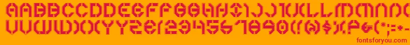 Year3000Pro Font – Red Fonts on Orange Background