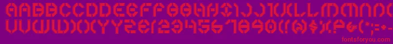 Year3000Pro Font – Red Fonts on Purple Background