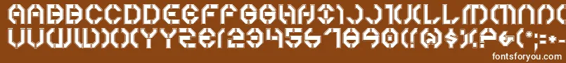 Year3000Pro Font – White Fonts on Brown Background