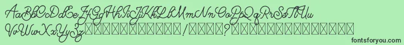 BrithasdineFree Font – Black Fonts on Green Background
