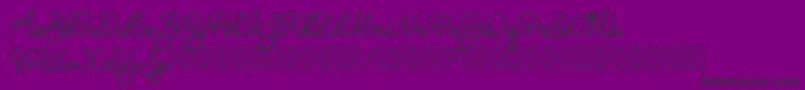 BrithasdineFree-Schriftart – Schwarze Schriften auf violettem Hintergrund