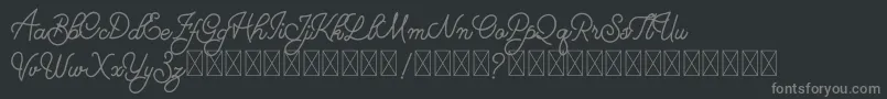 BrithasdineFree Font – Gray Fonts on Black Background