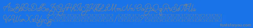 Czcionka BrithasdineFree – szare czcionki na niebieskim tle