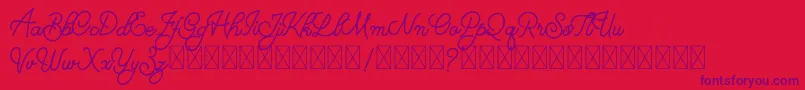 BrithasdineFree Font – Purple Fonts on Red Background