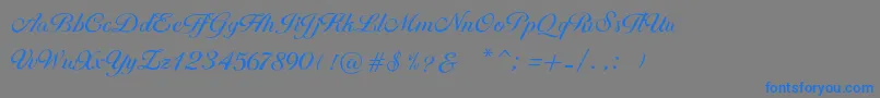 Brithney Font – Blue Fonts on Gray Background