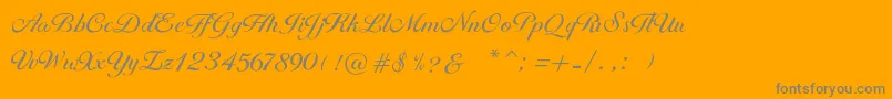 Brithney-Schriftart – Graue Schriften auf orangefarbenem Hintergrund