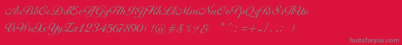 Brithney-Schriftart – Graue Schriften auf rotem Hintergrund