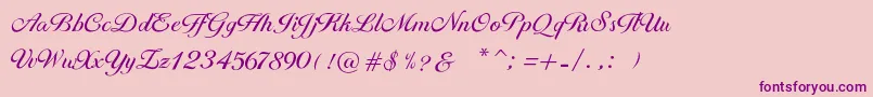 Brithney Font – Purple Fonts on Pink Background