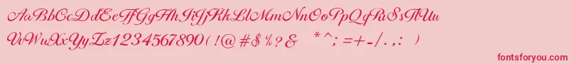 Brithney Font – Red Fonts on Pink Background