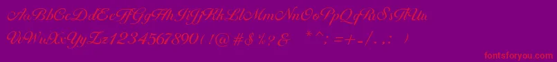 Brithney Font – Red Fonts on Purple Background