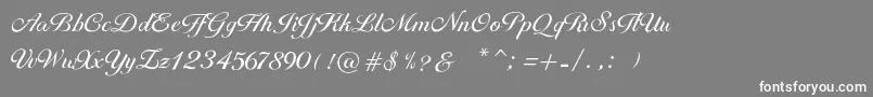 フォントBrithney – 灰色の背景に白い文字