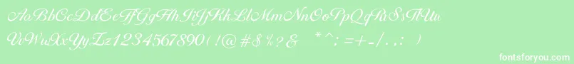 Brithney Font – White Fonts on Green Background