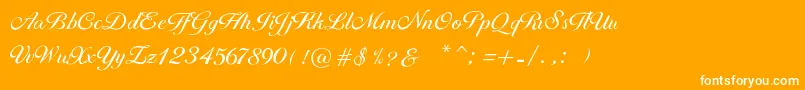 Brithney Font – White Fonts on Orange Background