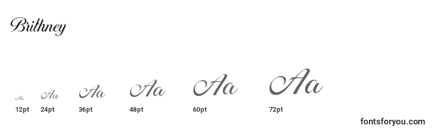 Brithney Font Sizes