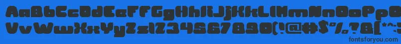 British Pop Music Font – Black Fonts on Blue Background