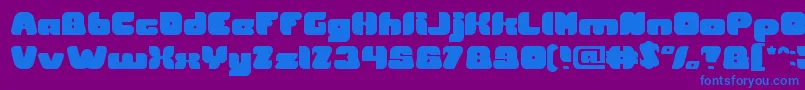 British Pop Music Font – Blue Fonts on Purple Background