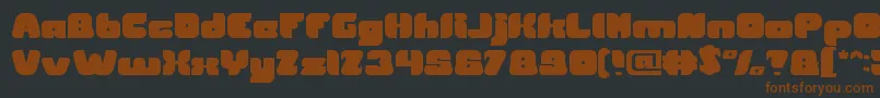 British Pop Music Font – Brown Fonts on Black Background