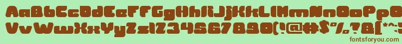 British Pop Music Font – Brown Fonts on Green Background
