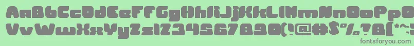 British Pop Music Font – Gray Fonts on Green Background